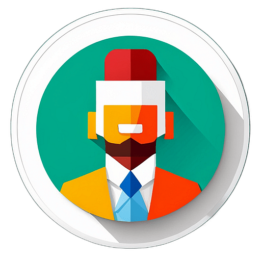 Karaoke Bar, Minimalist App Icon - Circle Icon Bevel Border