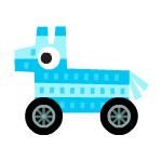 Blue Pinata Kart