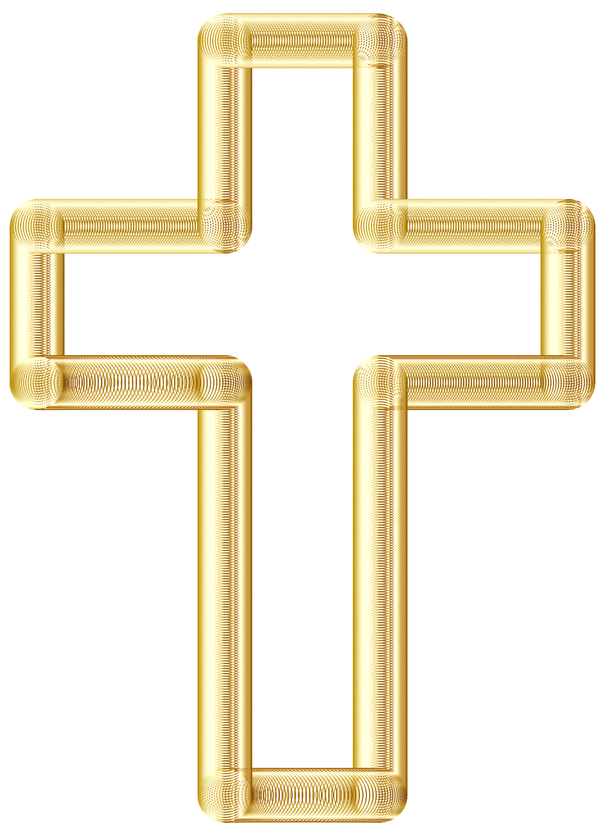 Golden Tubes Cross