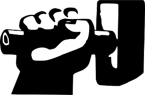 Hammer in Hand Black and White