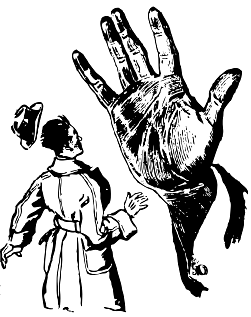 Giant Hand Stop Sign