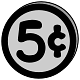 Coin 5 Dollar Cent Clipart
