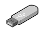 Light Grey USB Drive Clipart
