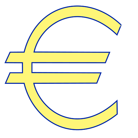 Yellow Euro Symbol