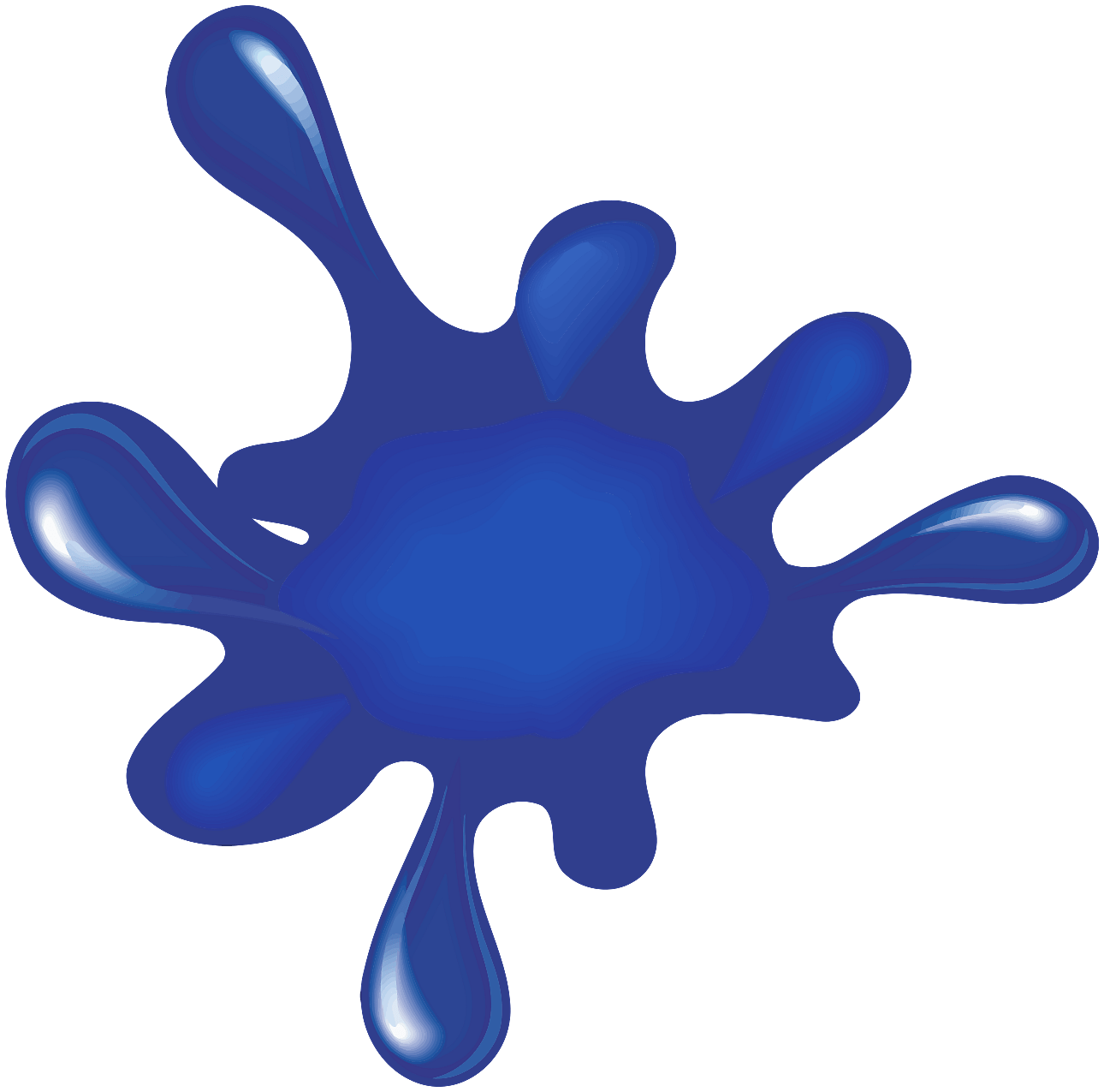 Irregular Blue Paint Splatter