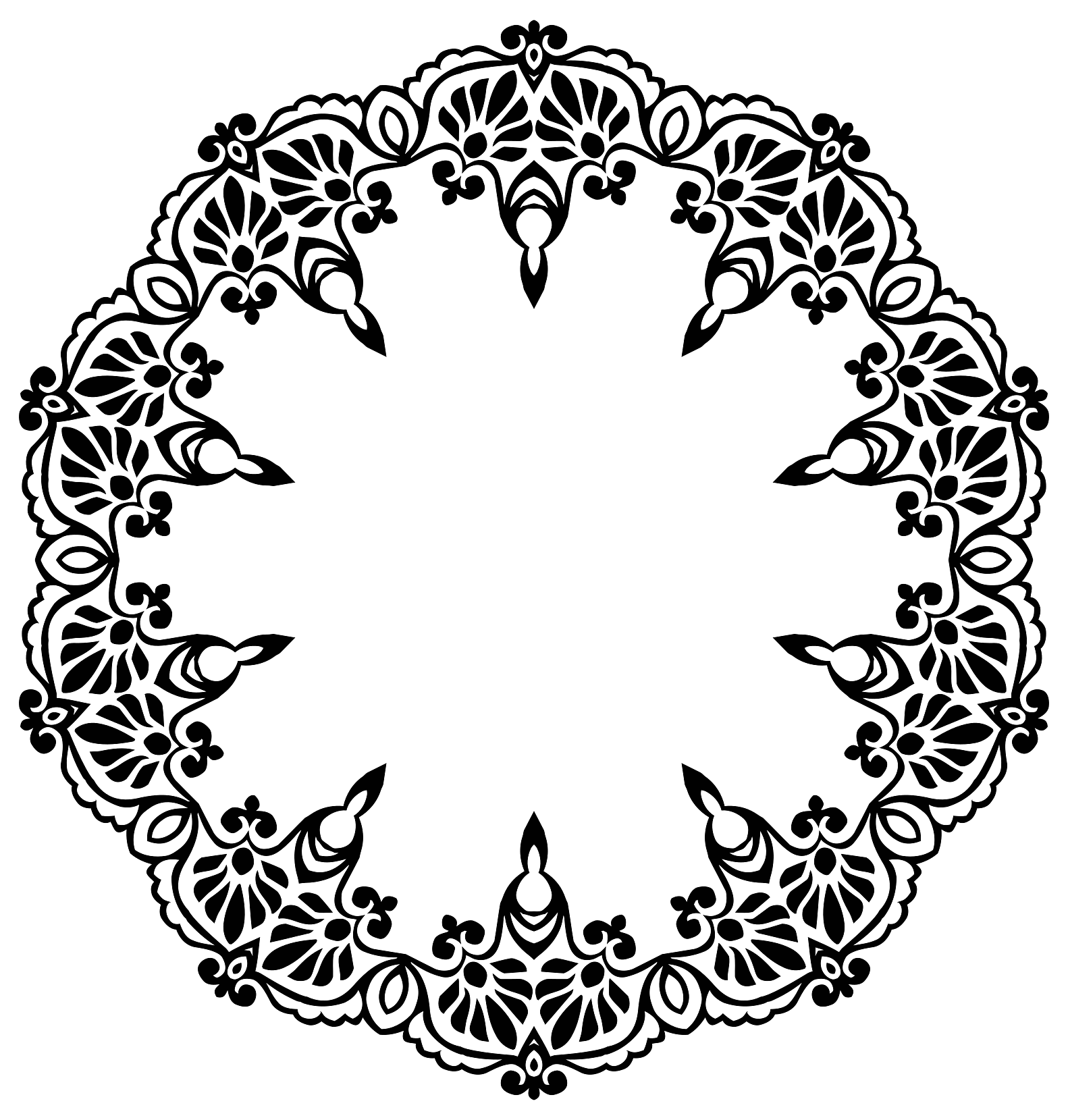 Flowery Aura Round Frame