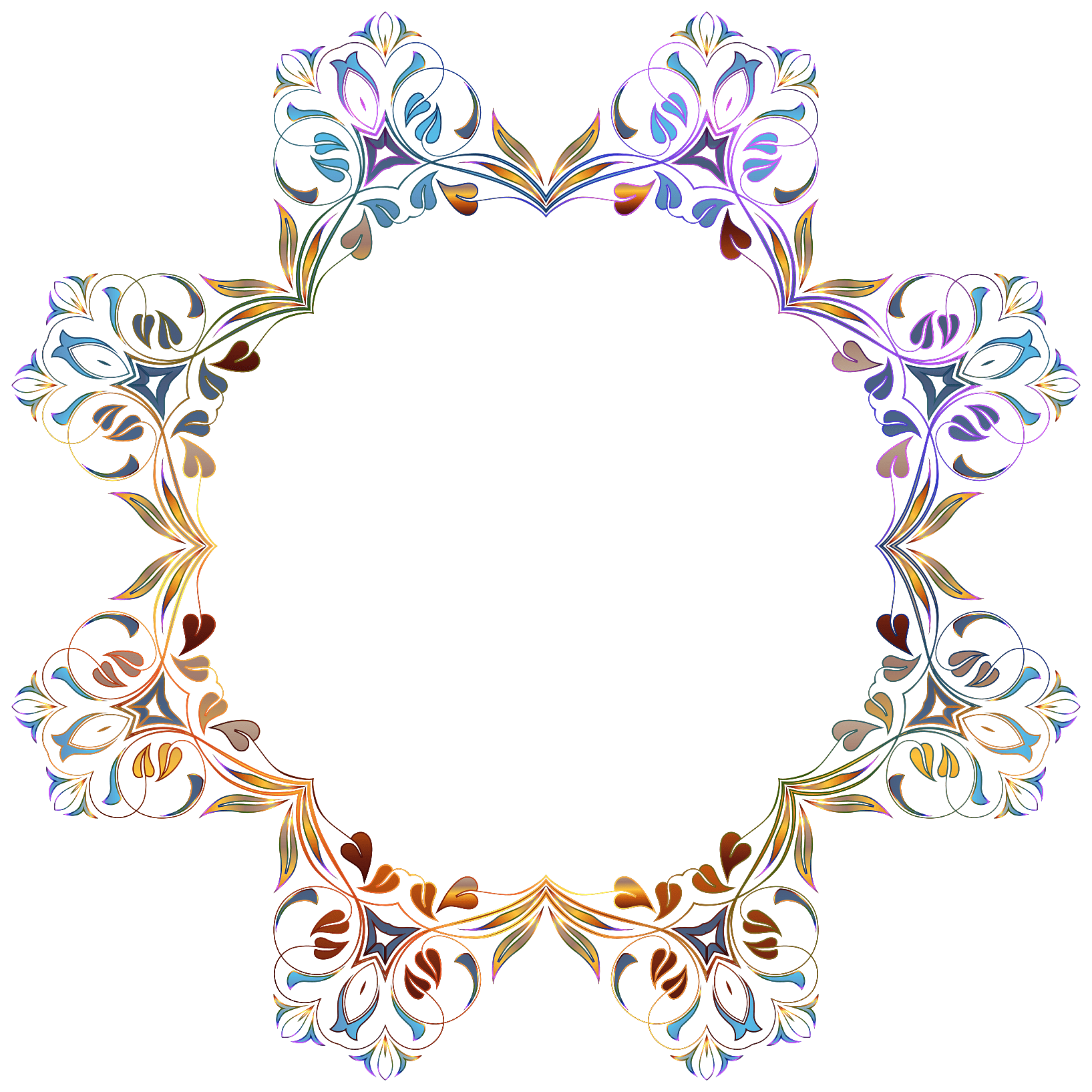 Round Botanical Frame