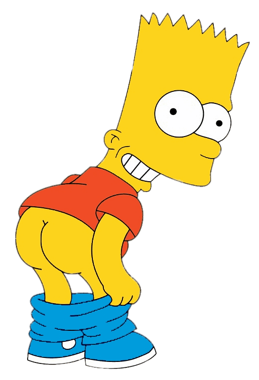 Bart Simpson Showing Behind