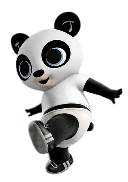 Bing Bunny character Pando kicking