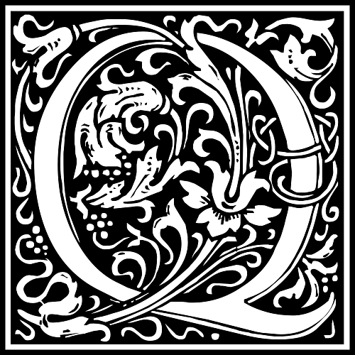 Decorated Letter Q