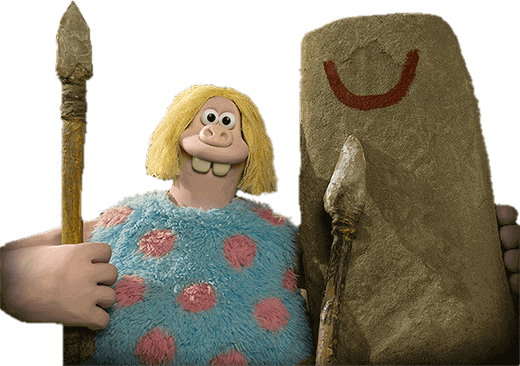 Early Man Blonde Man Holding Menhir