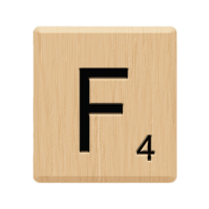Scrabble Tile F