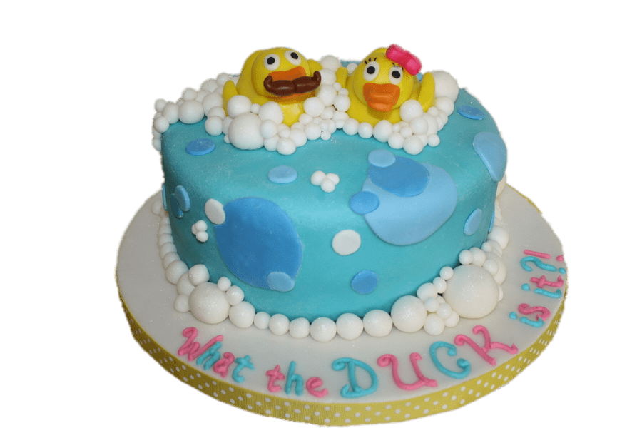 Gender Reveal Cake Ducks