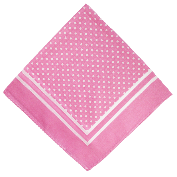 Pink Polka Dot Handkerchief