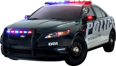 Us Police Car Sideview