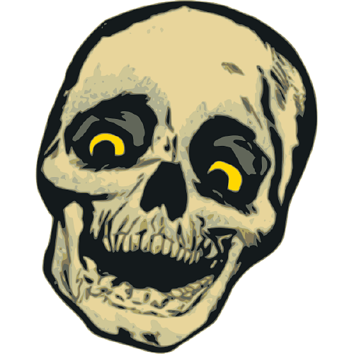 Smiling Cartoon Skull