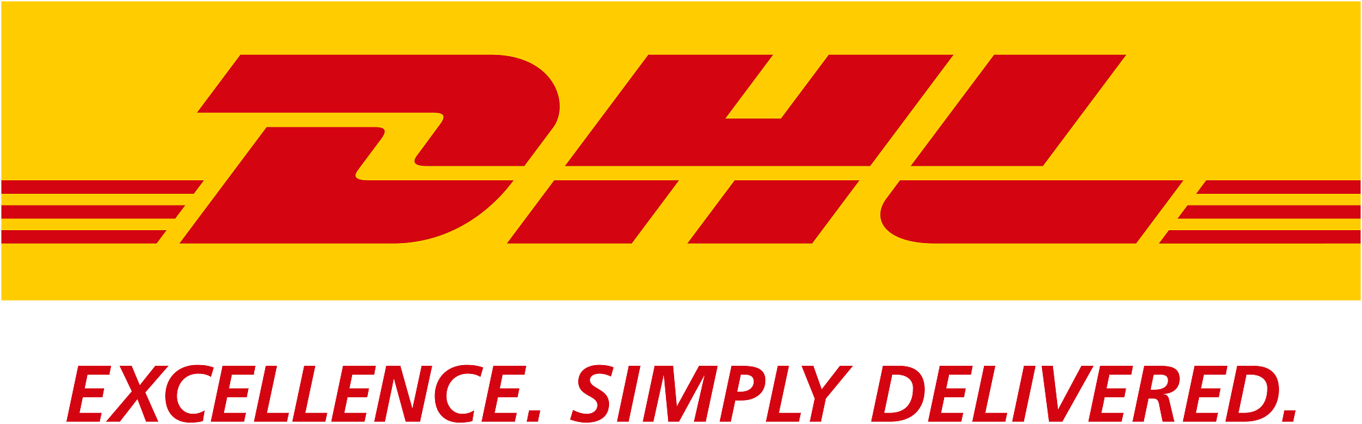 DHL logo and separate slogan
