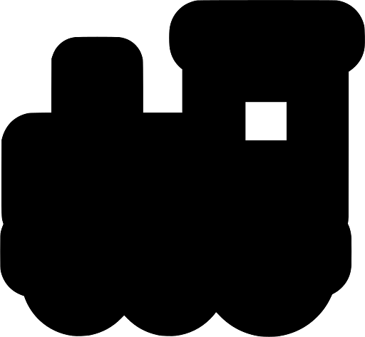 Silhouette of Toy Locomotive