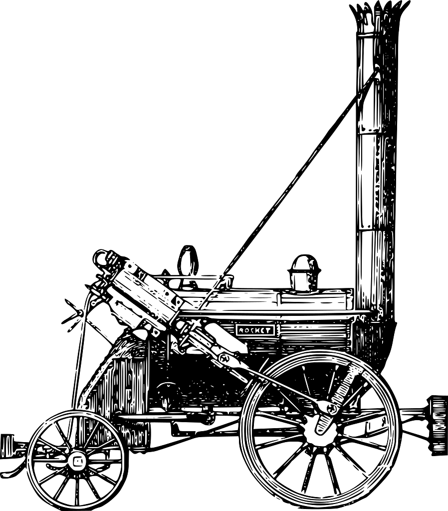 Locomotive Engine with Large Chimney