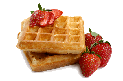 Waffles With Strawberries