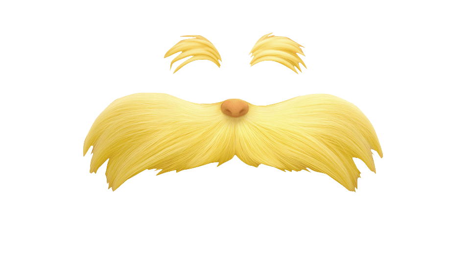 The Lorax Eyebrow and Moustache