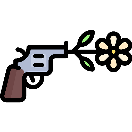 Peace Love Gun Icon