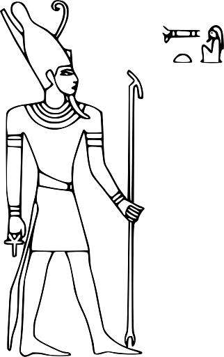 Illustration of Egyptian God Osiris