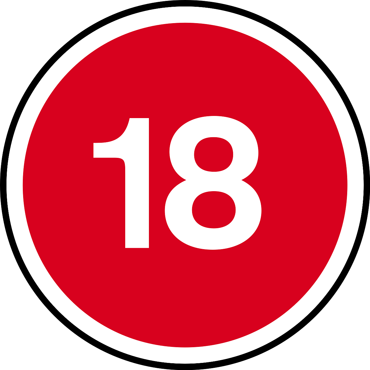 18+ Age Restriction Large Icon