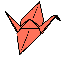 Red Origami Crane