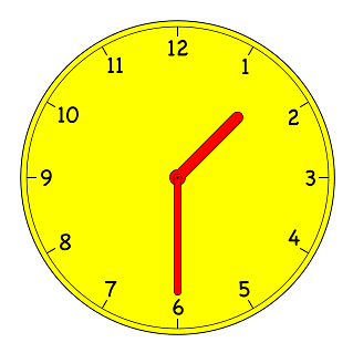 Analogue Clock 1:30