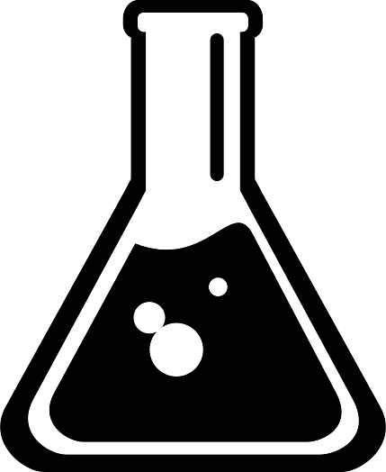 Erlenmeyer Flask in Black and White
