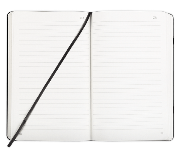 Open Moleskine Notebook
