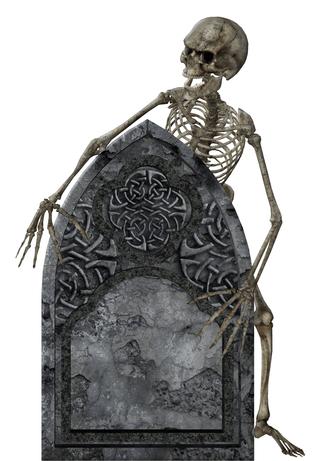 Headstone and Skeleton