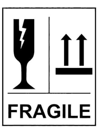 Black Fragile Sign