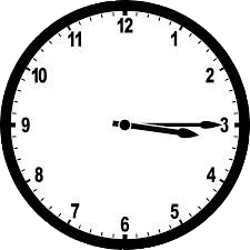 Quarter Past Three Analogue Clock
