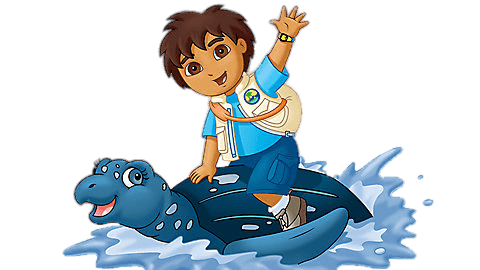 Diego Riding A Turtle