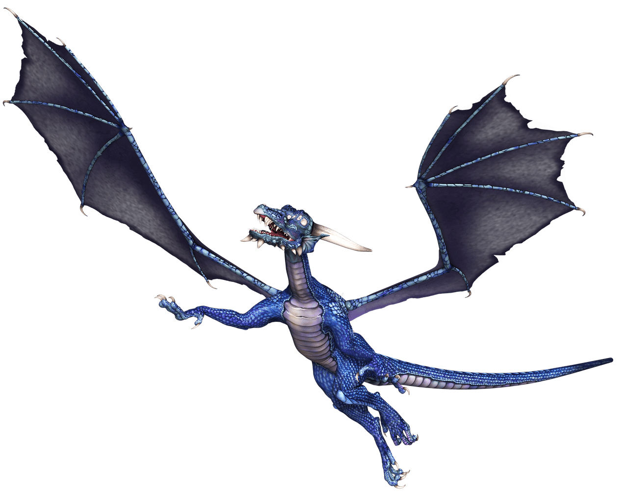 Dragon Blue Flying