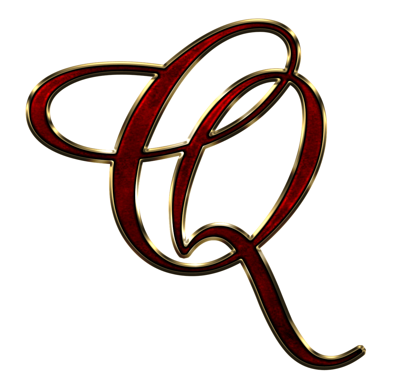 Capital Letter Q Red