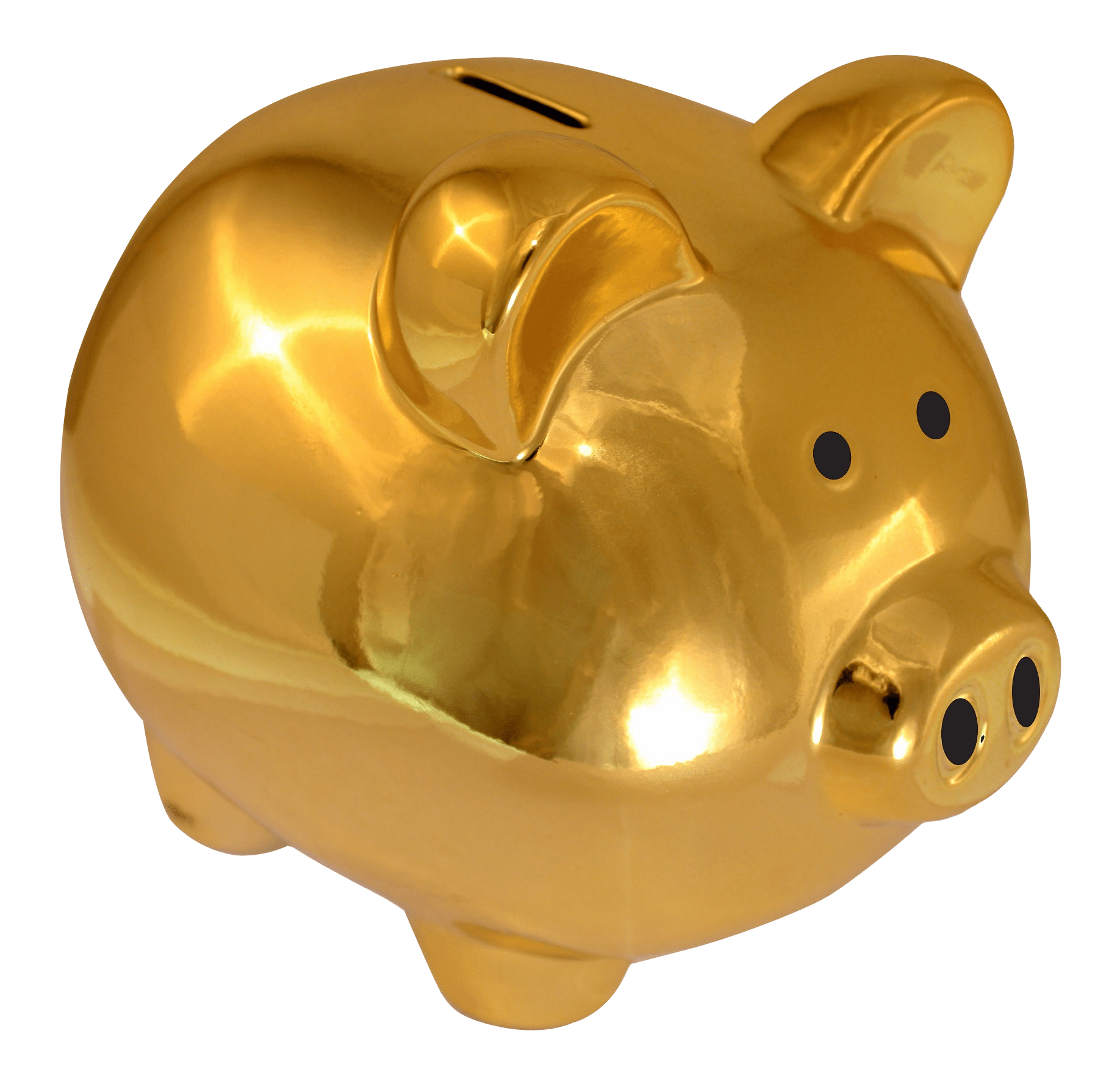Piggy Bank Gold Transparent