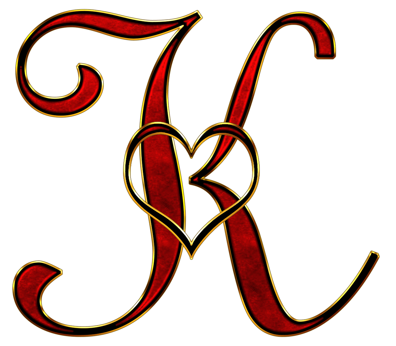 Valentine Capital Letter K