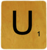 Scrabble Tile U