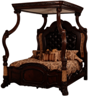 Heavy Wooden Canopy Bed