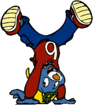 Bobo Doing A Handstand