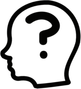 White Question Mark In Head