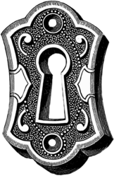 Vintage Keyhole Drawing