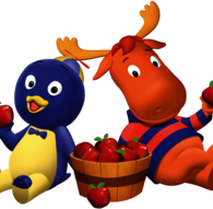 Tyrone and Pablo Enjoying Apples