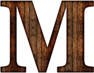 Wooden Capital Letter M