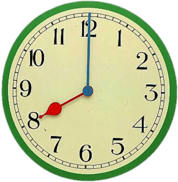 Eight O'clock Coloured Clock