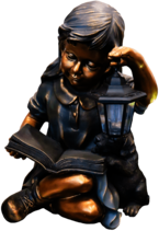 Child Sitting Figurine Lamp