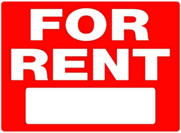 For Rent Rectangular Sign